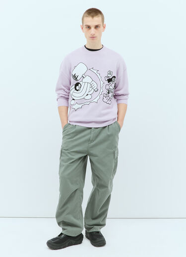 Brain Dead Hammer Sweater Lilac bra0154020