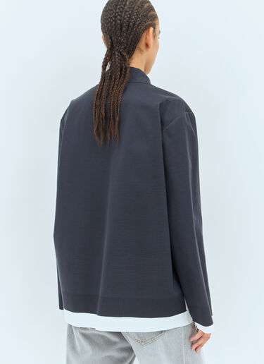 Miu Miu 로고 모티프 셔츠  네이비 miu0258039