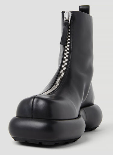 Jil Sander ジップアップレザーアンクルブーツ ブラック jil0253033