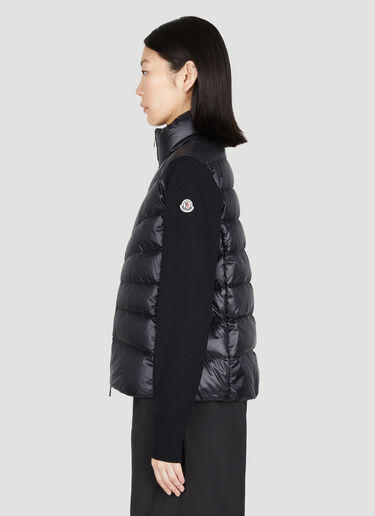 Padded Wool Cardigan Moncler Padded Wool Cardigan Black mon0254041