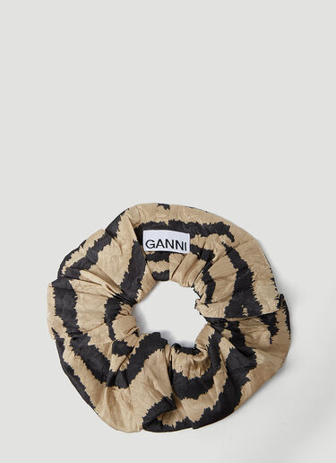 GANNI 褶皱缎面发圈 卡其色 gan0253083