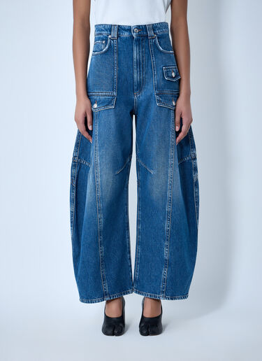 Sportmax Wide-Leg Denim Trousers Blue spx0264006