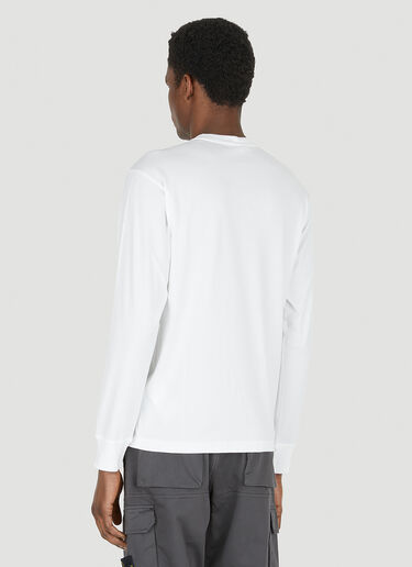 Stone Island Compass Patch Long-Sleeve T-Shirt White sto0148043