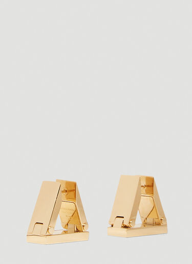 Bottega Veneta Triangle Hoop Earrings Gold bov0246079