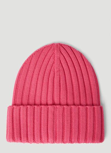 Moncler 로고 패치 비니 햇 핑크 mon0252061