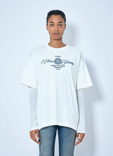 Acne Studios Embroidered T-Shirt White acn0265077