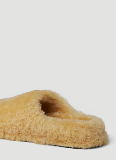 Jil Sander Shearling Slippers Cream jil0251057