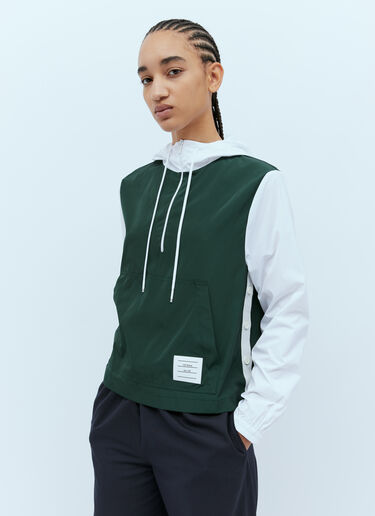 Thom Browne Half-Zip Shell Sweatshirt Green thb0254007