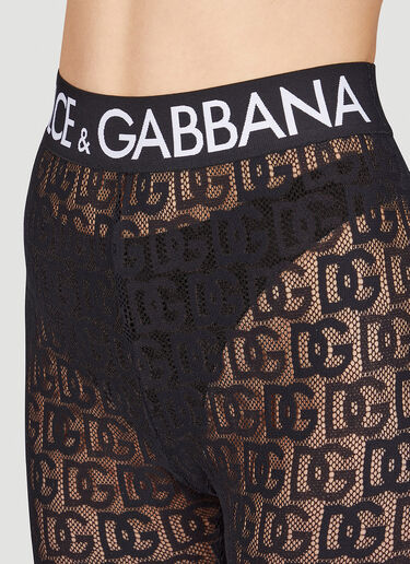 Dolce & Gabbana Logo 网眼打底裤 黑色 dol0250010