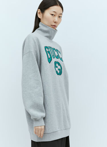Gucci 徽标刺绣运动衫  灰色 guc0255047