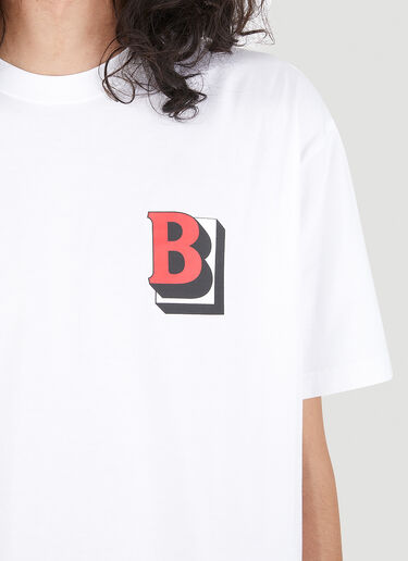 Burberry B 모티프 티셔츠 화이트 bur0146097