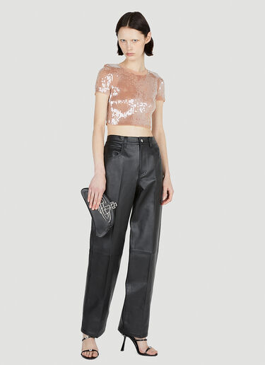 Alexander Wang Sequin T-Shirt Beige awg0252008
