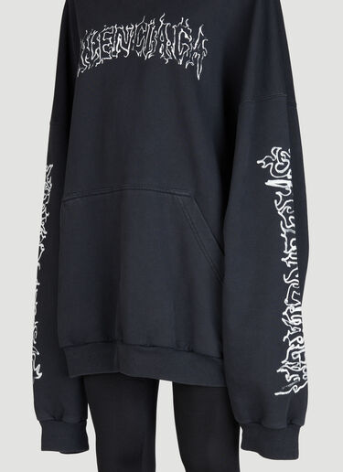 Balenciaga Darkwave Large Fit Hooded Sweatshirt Black bal0355007