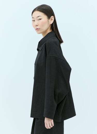 Issey Miyake Ease Wool Jacket Black ism0255010