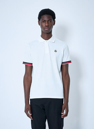 Moncler Logo Patch Polo Shirt White mon0160018
