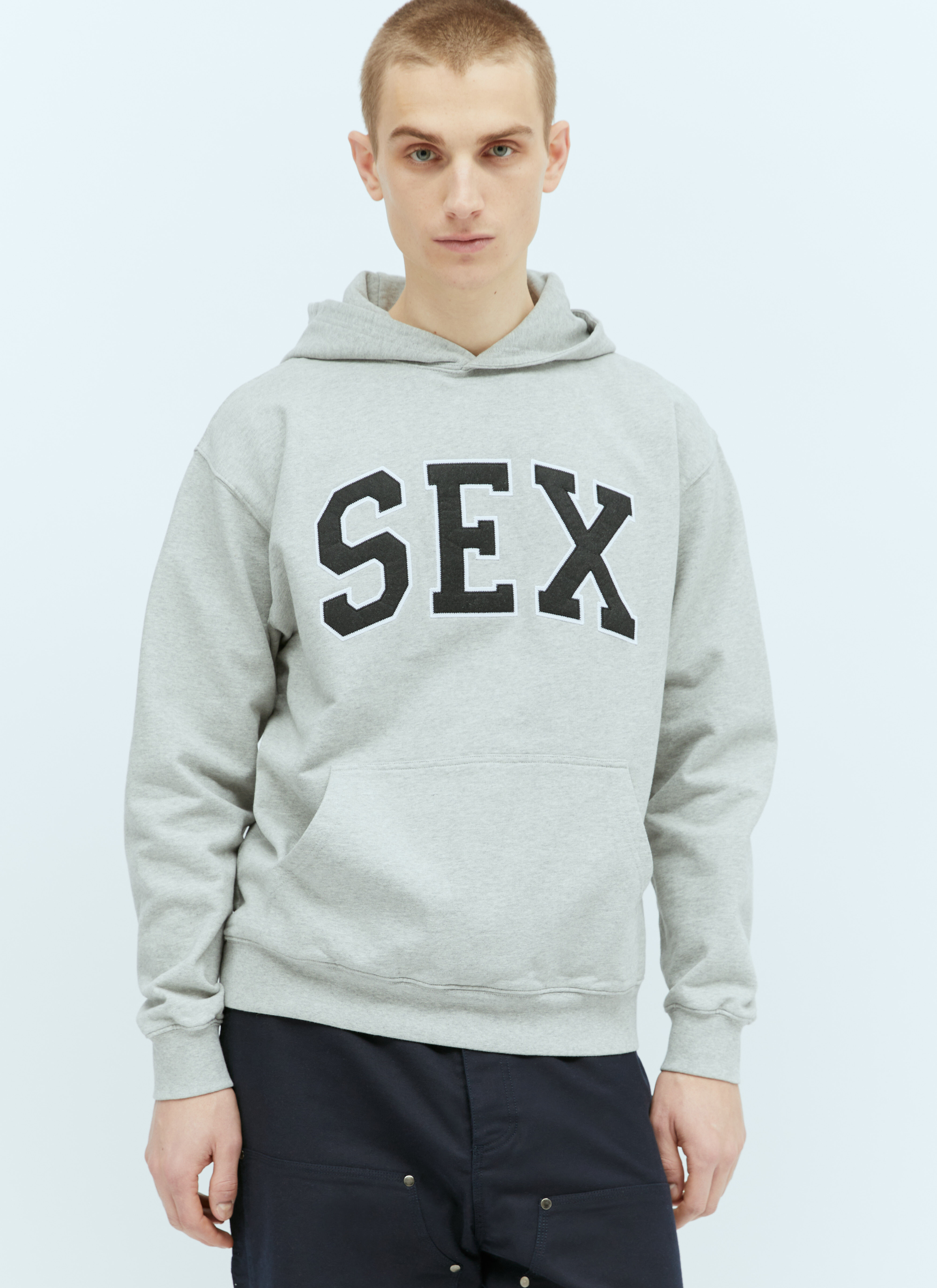carne bollente パーカー Carne Bollente Men's' Sex Hooded Sweatshirt in Grey | LN-CC®