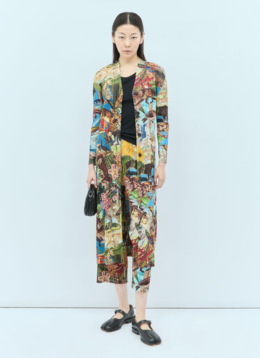 Pleats Please Issey Miyake Aurora Jungle Coat Multicolour plp0255011