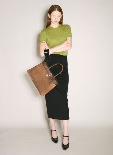 Prada Leather Wrist Strap Black pra0258070