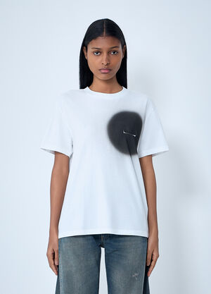 MM6 Maison Margiela Logo Motif T-Shirt White mmm0264007