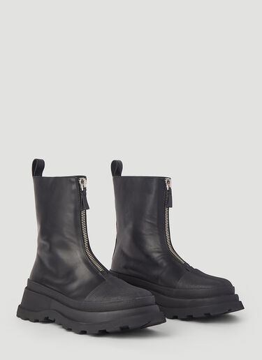 Jil Sander Zip-Up Boots Black jil0245056