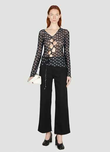 Eckhaus Latta ワイドレッグジーンズ ブラック eck0251006