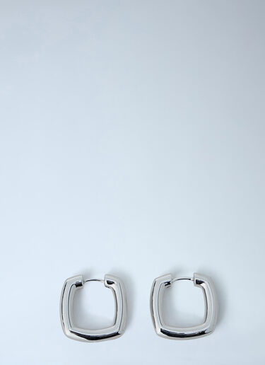 Medium Frame Hoop Earrings Tom Wood Medium Frame Hoop Earrings Silver tmw0363002