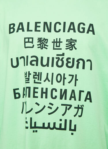 Balenciaga Logo Motif T-Shirt Green bal0143027