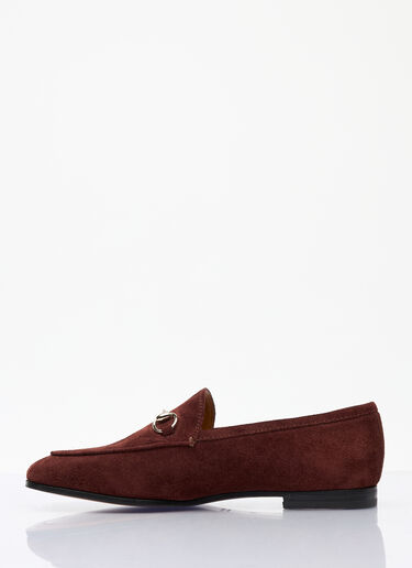Gucci Jordaan Suede Loafers Brown guc0257055