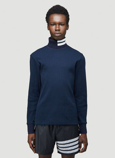 Thom Browne Turtleneck Knit Sweater Blue thb0143024