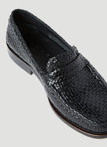 Marni Woven Leather Bambi Loafers Black mni0255025