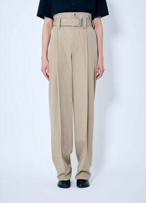 Bottega Veneta Compact Cotton Pants Brown bov0259009