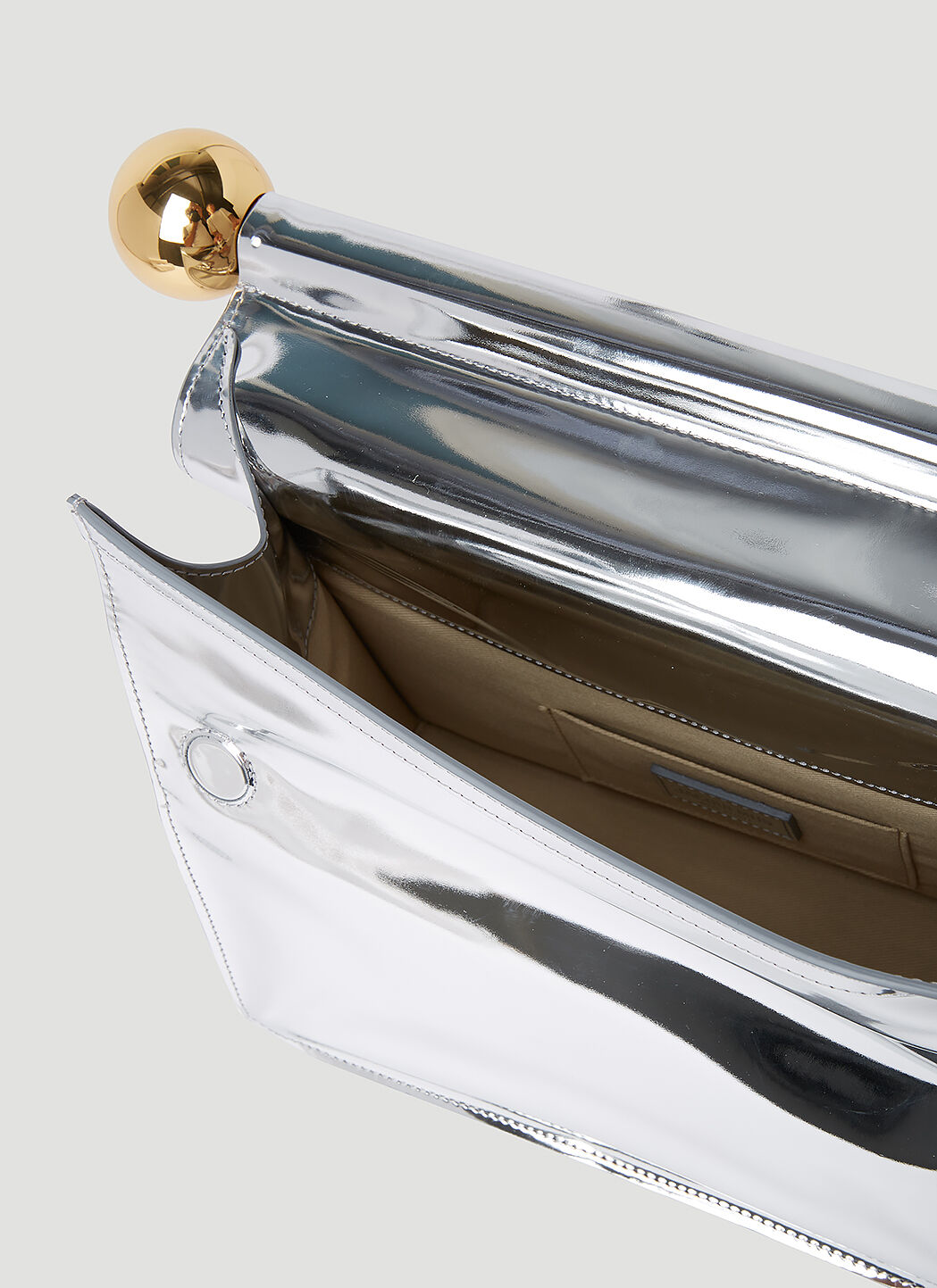 Jacquemus La Pochette Rond Carre Clutch en Silver pour femme LN CC