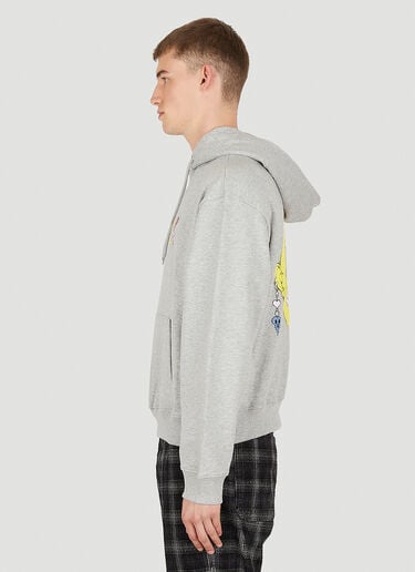 Sky High Farm Workwear Perennial Will Sheldon Print Hooded Sweatshirt Grey skh0350017