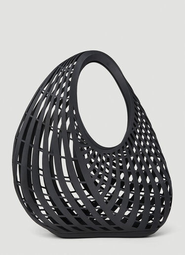 Mugler Spiral Cut-Out Tote Bag Black mug0252060