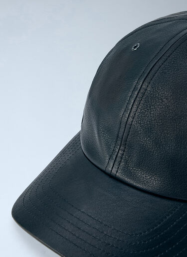 LN-CC® - Yohji Yamamoto: 皮革棒球帽 - 黑色 Yohji Yamamoto 皮革棒球帽 黑色 yoy0165011