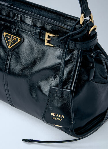 Prada Bonnie Small Leather Handbag Black pra0266015