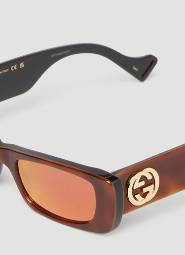 Gucci GG0516S 矩形太阳镜 棕色 guc0252122