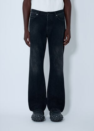 Balenciaga Distressed Denim Jeans Black bal0162006