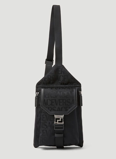 Versace One Shoulder Crossbody Bag Black ver0153046