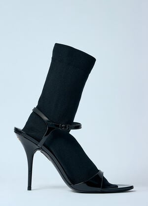 Balenciaga Avenue Sock 110 毫米高跟凉鞋 黑色 bal0259016