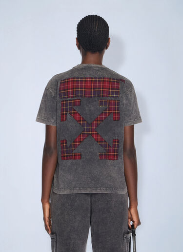 Off-White Check Flan Arrow Logo T-Shirt Black ofw0262068