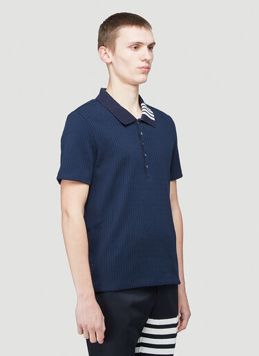 Thom Browne 4-Bar Polo Shirt Blue thb0143022