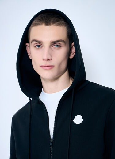 Moncler Logo Patch Zip-Up Sweatshirt Black mon0159029
