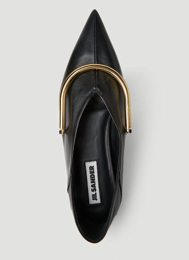 Jil Sander Pointed Ballerina Flats Black jil0251050