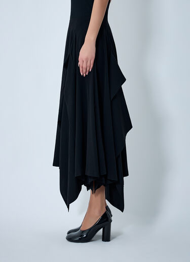 Paneled Flare Midi Skirt Yohji Yamamoto Paneled Flare Midi Skirt Black yoy0262007