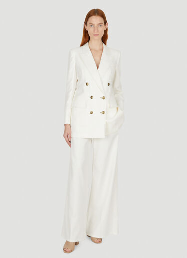 Max Mara Verace Double Breasted Blazer White max0252021