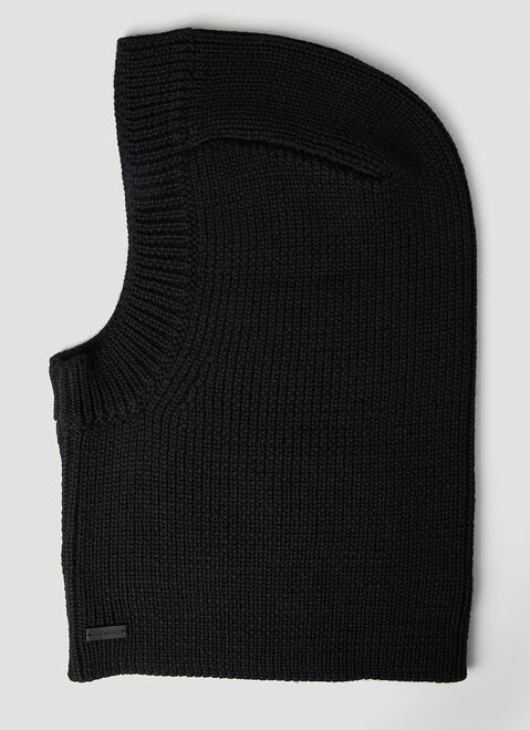 Dion Lee Knitted Balaclava Black dle0349002