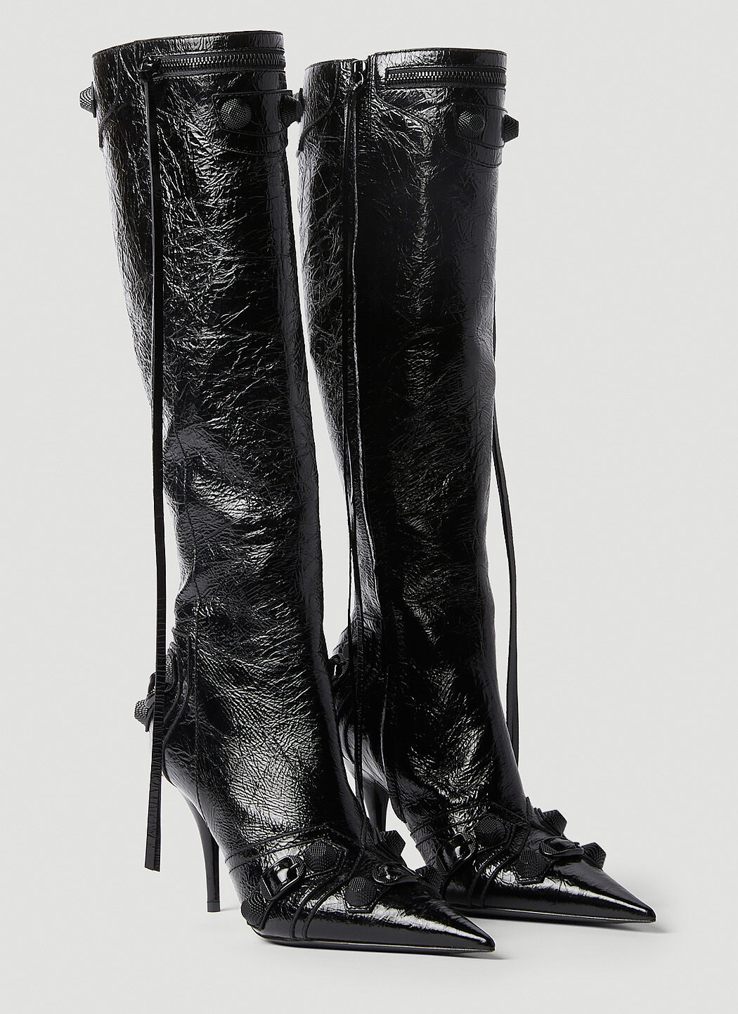 Balenciaga Women's' Cagole 90mm Pierced Boot in Black | LN-CC®