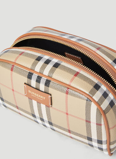 Burberry Check Cosmetic Pouch Beige bur0252042