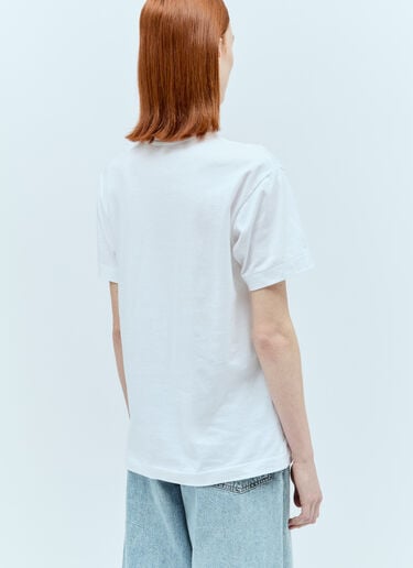 Comme Des Garçons PLAY グラフィックロゴプリントTシャツ  ホワイト cpl0355009